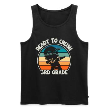 Lehrer Der Dritten Klasse Für Den Schulanfang - Männer Premium Bio Tank Top - Schwarz - Vorne - AI Model Male 178 light (178cm)