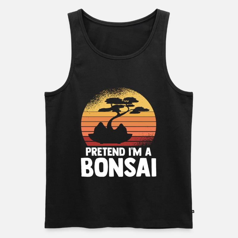 Bonsai Tree - Männer Premium Bio Tank Top - Schwarz