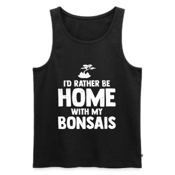 Bonsaï - Débardeur bio Premium Homme - noir - Devant - AI Model Male 178 light (178cm)