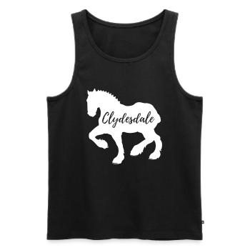 Chemise Clydesdale Clydesdale Rider - Débardeur bio Premium Homme - noir - Devant - AI Model Male 178 light (178cm)