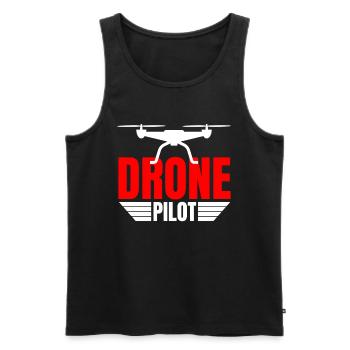 Drone Drone Pilot Drone Operator Quadcopter - Men's Premium Organic Tank Top - black - Front - Michal (187cm)