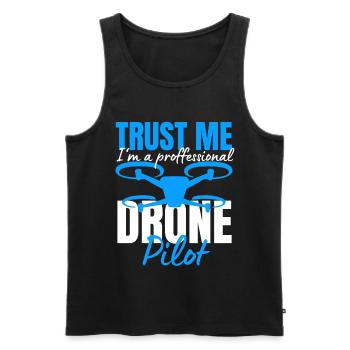 Drone Drone Pilot Drone Operator Quadcopter - Men's Premium Organic Tank Top - black - Front - Michal (187cm)