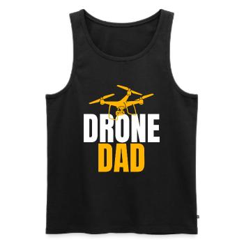 Drone Dad Pilote de drone Opérateur de drone - Débardeur bio Premium Homme - noir - Devant - Michal (187cm)