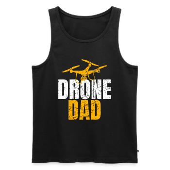 Drone Dad Drone Pilot Drone Operator - Men's Premium Organic Tank Top - black - Front - Michal (187cm)