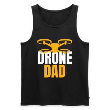 Drone Dad Drone Pilote Opérateur de Drone - Débardeur bio Premium Homme - noir - Devant - Michal (187cm)