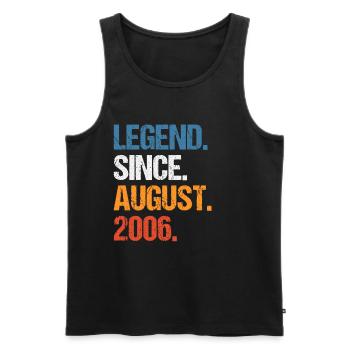 Legend Since August 2006 Geburtstag - Männer Premium Bio Tank Top - Schwarz - Vorne - Michal (187cm)