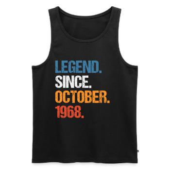 Légende depuis octobre 1968 Anniversaire - Débardeur bio Premium Homme - noir - Devant - Michal (187cm)