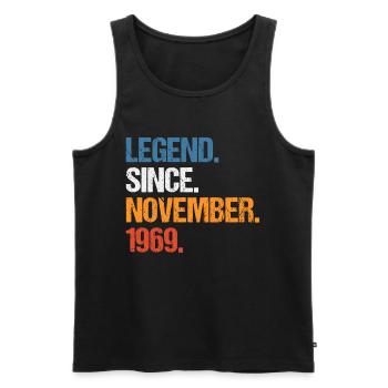 Legend Since November 1969 Geburtstag - Männer Premium Bio Tank Top - Schwarz - Vorne - AI Model Male 178 light (178cm)