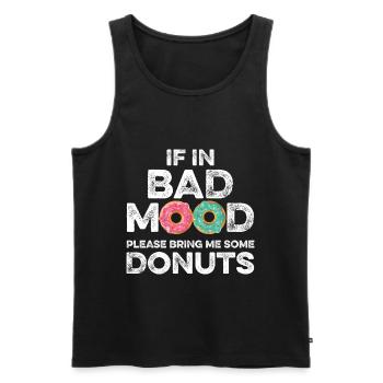 Donut Lover - Men's Premium Organic Tank Top - black - Front - AI Model Male 178 light (178cm)