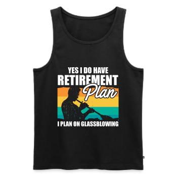 Glass Blower Retirement - Glassblowing - Männer Premium Bio Tank Top - Schwarz - Vorne - AI Model Male 178 light (178cm)