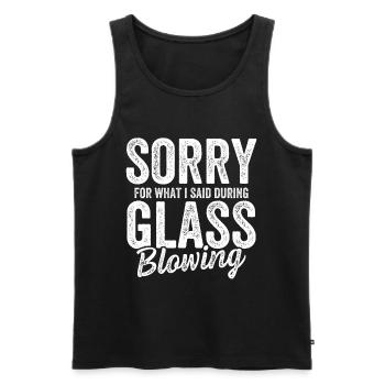 Glass Blower - Glassblowing - Männer Premium Bio Tank Top - Schwarz - Vorne - AI Model Male 178 light (178cm)