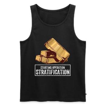 Gold Panning | Miner - Männer Premium Bio Tank Top - Schwarz - Vorne - AI Model Male 178 light (178cm)