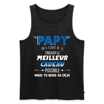 Papy Nous Sommes Ton Meilleur Cadeau - Débardeur bio Premium Homme - noir - Devant - Michal (187cm)