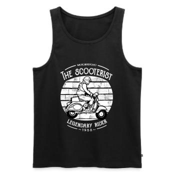 The graphic design of the scooter - Men's Premium Organic Tank Top - black - Front - Michal (187cm)