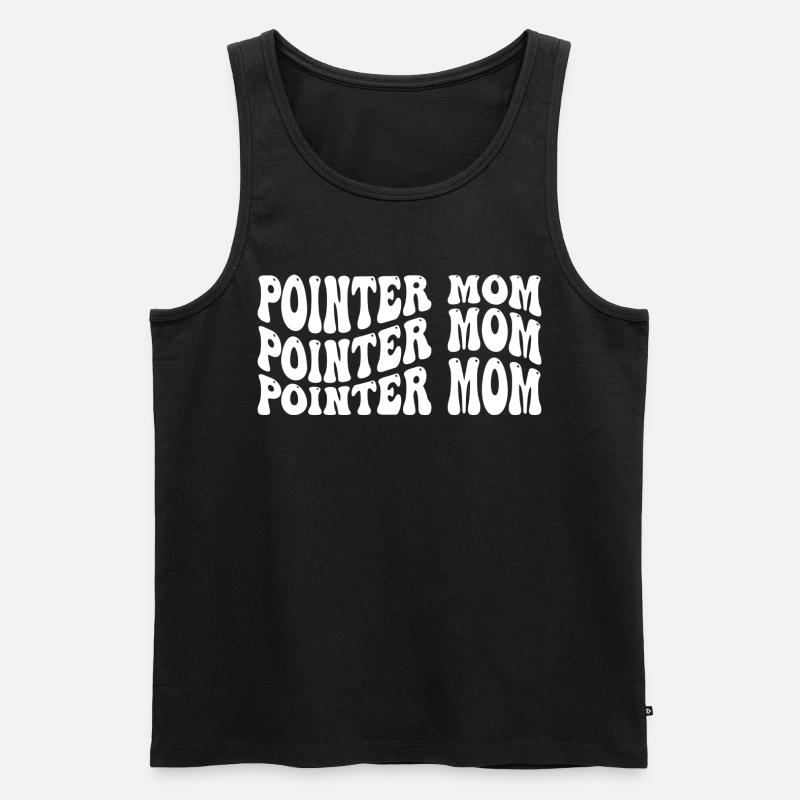 Pointer Mom - Männer Premium Bio Tank Top - Schwarz
