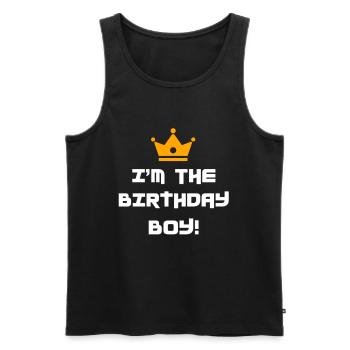 Geburtstag, Geburtstag, Geburtstag, Geburtstag, Geburtstag - Männer Premium Bio Tank Top - Schwarz - Vorne - Michal (187cm)