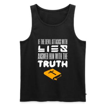 Jesus Jesus Jesus Christlich Christlich Christlich - Männer Premium Bio Tank Top - Schwarz - Vorne - AI Model Male 178 light (178cm)