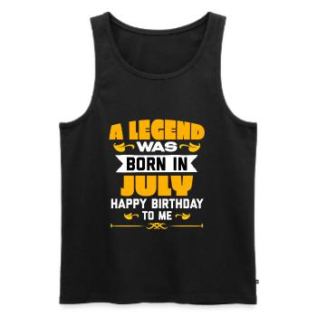 Geburtstag, Geburtstag, Geburtstag, Geburtstag, Geburtstag - Männer Premium Bio Tank Top - Schwarz - Vorne - Michal (187cm)