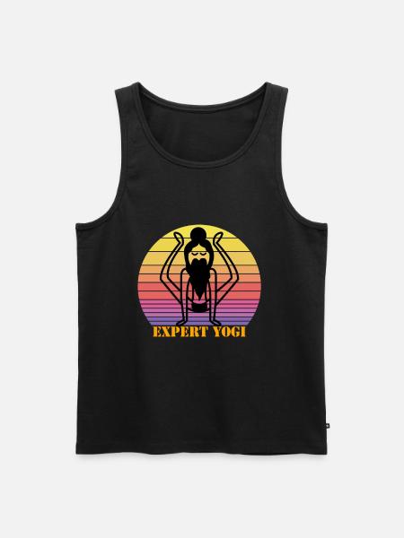 Yoga, Yoga, Yoga, Yoga, Yoga, Yoga, Yoga, Yoga - Men's Premium Organic Tank Top - black
