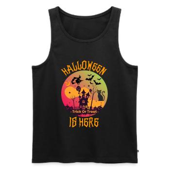 Halloween Halloween Halloween Halloween Halloween - Männer Premium Bio Tank Top - Schwarz - Vorne - AI Model Male 178 light (178cm)