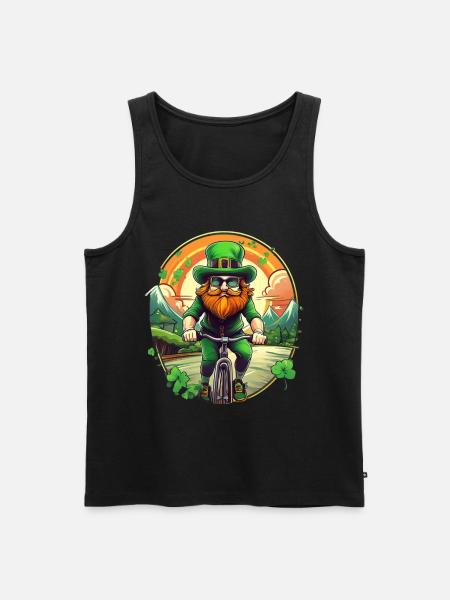 Vélo Trèfle de la Saint-Patrick - Débardeur bio Premium Homme - noir