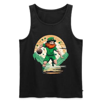 St. Patrick’s Day Shamrock Handball - Débardeur bio Premium Homme - noir - Devant - Michal (187cm)