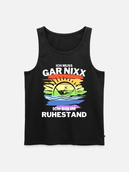 Rentner Geschenkidee RENTNERIN - Männer Premium Bio Tank Top - Schwarz
