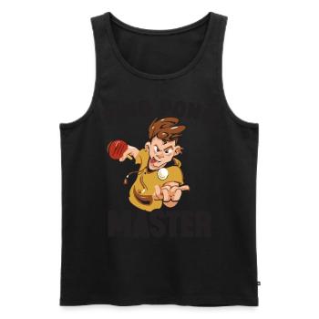 Tennis de table Ping-pong Tenue De tennis de table Joueur de tennis de table - Débardeur bio Premium Homme - noir - Devant - AI Model Male 178 light (178cm)