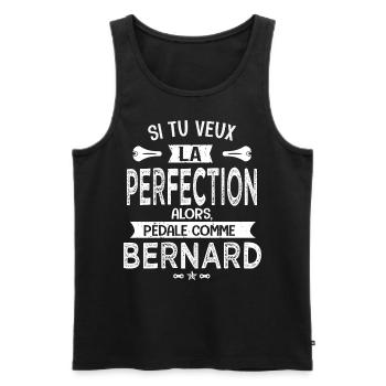 bernard si tu veux la perfection à vélo cycliste - Débardeur bio Premium Homme - noir - Devant - Michal (187cm)