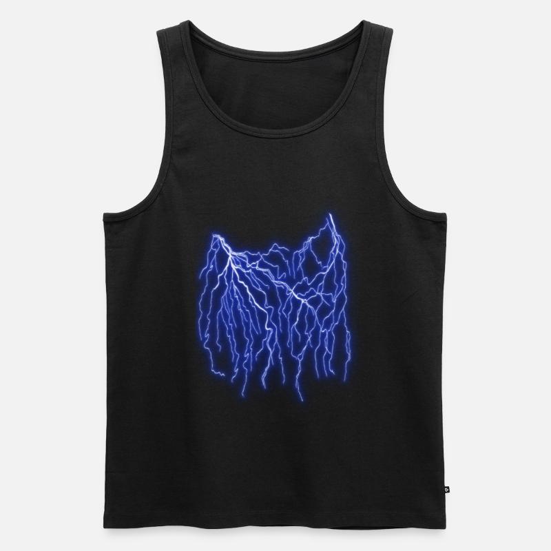 Blitze - Männer Premium Bio Tank Top - Schwarz