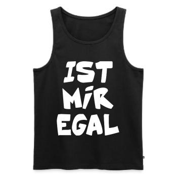 Ist mir egal Spruch gleichgültig cool - Männer Premium Bio Tank Top - Schwarz - Vorne - Michal (187cm)