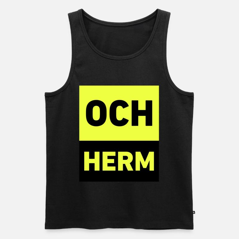 Och herm - Männer Premium Bio Tank Top - Schwarz