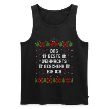 Das beste Weihnachtsgeschenk bin ich - Männer Premium Bio Tank Top - Schwarz - Vorne - Michal (187cm)