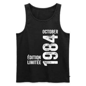 Legends October 1984 Vintage October 1984 Retro - Men's Premium Organic Tank Top - black - Front - Michal (187cm)
