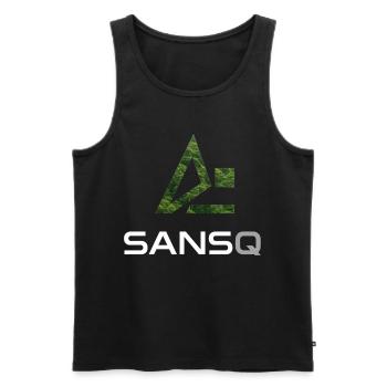 SansQ - Inspired by nature - Men's Premium Organic Tank Top - black - Front - AI Model Male 178 light (178cm)