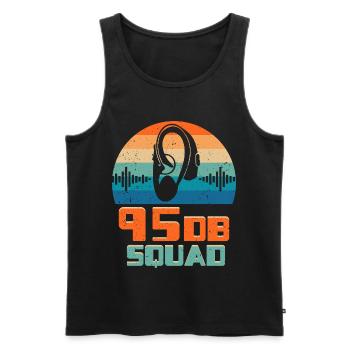 Deaf Deaf Hearing Impairment 95DB Squad - Men's Premium Organic Tank Top - black - Front - AI Model Male 178 light (178cm)