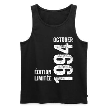 Legends October 1994 Vintage October 1994 Retro - Men's Premium Organic Tank Top - black - Front - AI Model Male 178 light (178cm)