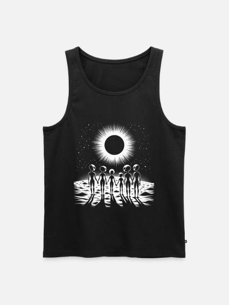 Cosmic Silhouette Family Circle - Men's Premium Organic Tank Top - black
