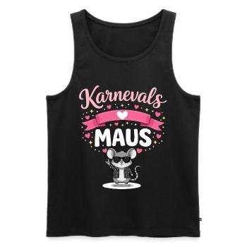 Karnevalsmaus Köln Damen Pink Alaaf Fasching - Männer Premium Bio Tank Top - Schwarz - Vorne - AI Model Male 178 light (178cm)