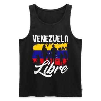 Venezuela Flagge Stolz & Heimat Venezuela - Männer Premium Bio Tank Top - Schwarz - Vorne - Michal (187cm)