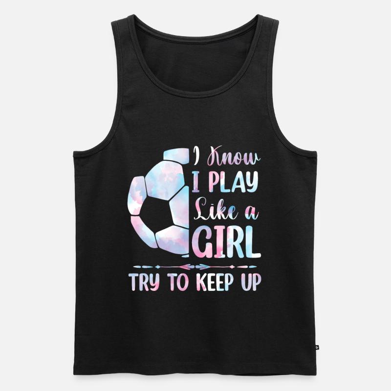 Fußball Mädchen - Männer Premium Bio Tank Top - Schwarz