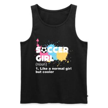 Soccer Filles - Débardeur bio Premium Homme - noir - Devant - Michal (187cm)