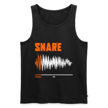 Snare Waveform | Music Producer | Beatmaker - Männer Premium Bio Tank Top - Schwarz - Vorne - AI Model Male 178 light (178cm)