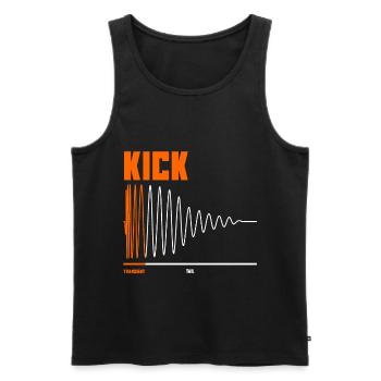 Kick Drum Waveform | Music Producer | Beatmaker - Männer Premium Bio Tank Top - Schwarz - Vorne - AI Model Male 178 light (178cm)