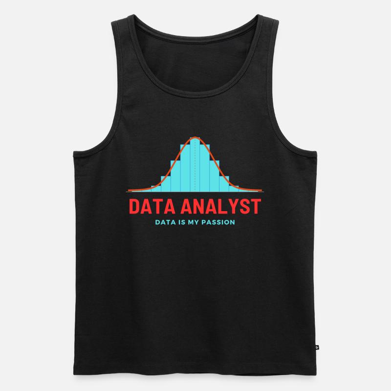 Data Analyst Power BI Query SQL API Engineer AI - Débardeur bio Premium Homme - noir