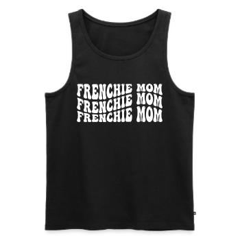 Frenchie Mom - Männer Premium Bio Tank Top - Schwarz - Vorne - Michal (187cm)