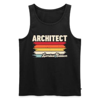 Architect - Men's Premium Organic Tank Top - black - Front - AI Model Male 178 light (178cm)