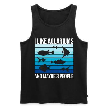 Lustiger Aquarienliebhaber sagt Zitat des Aquarienbesitzers - Männer Premium Bio Tank Top - Schwarz - Vorne - Michal (187cm)