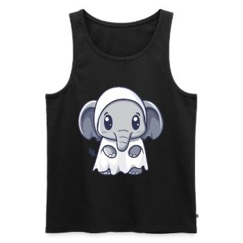 Mammut Halloween Comic Geist - Männer Premium Bio Tank Top - Schwarz - Vorne - Michal (187cm)