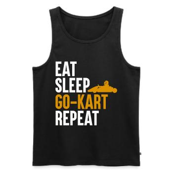 Eat Sleep Go-Kart Repeat - Men's Premium Organic Tank Top - black - Front - Michal (187cm)